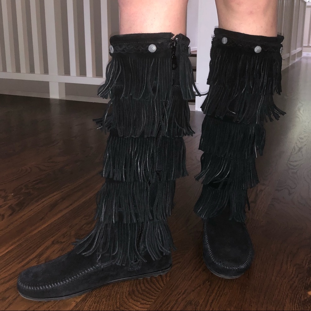 Fringe Moccasin Boots